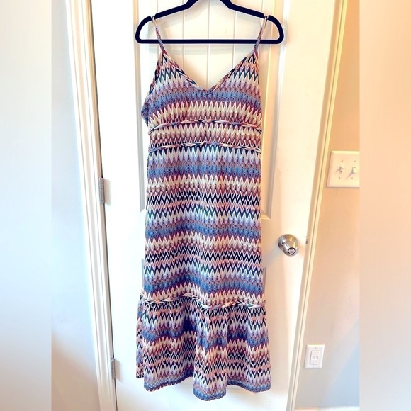 Versona flame stitched retro Maxi dress size S - Picture 1 of 8